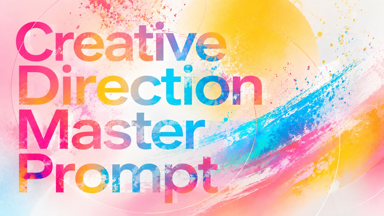 CREATIVE DIRECTION MASTER PROMPT — 判断から設計するクリエイティブディレクション基盤